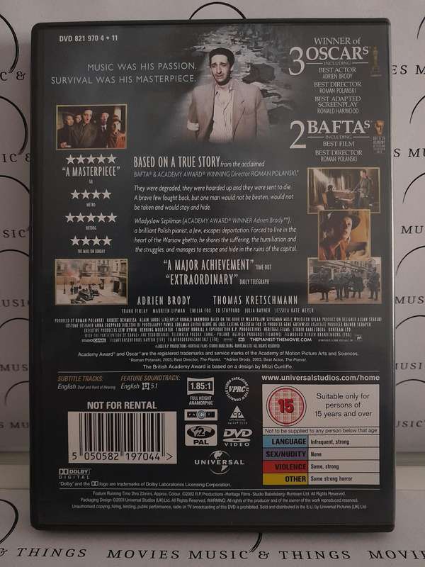 The Pianist - Adrien Brody (DVD)
