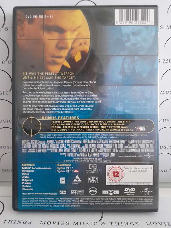 The Bourne Identity - Matt Damon (DVD)