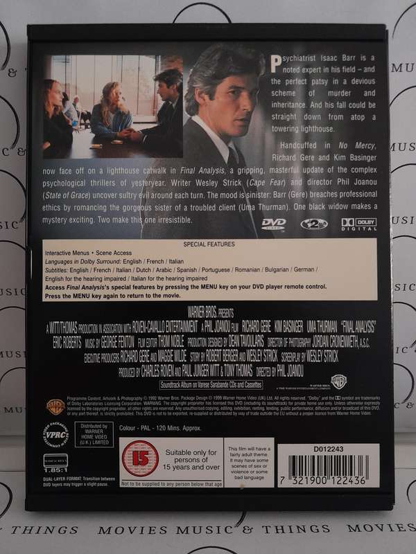 Final Analysis - Richard Gere (DVD)