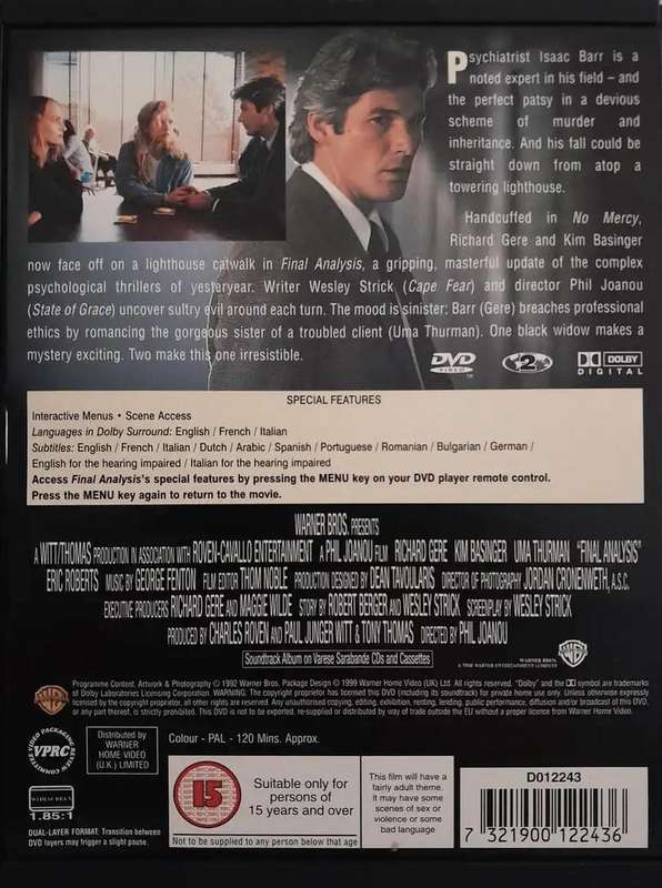 Final Analysis - Richard Gere (DVD)