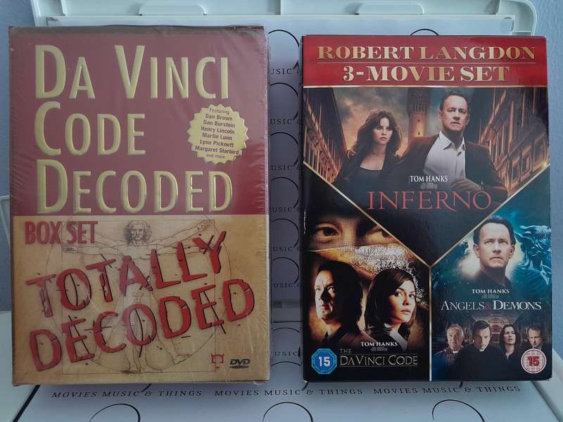Da Vinci Code Decoded documentary (NEW) & The Da Vinci Code - Angels and Demons - Inferno (3xMovies)