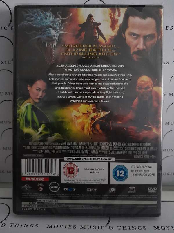 47 Ronin - Keanu Reeves (DVD) New