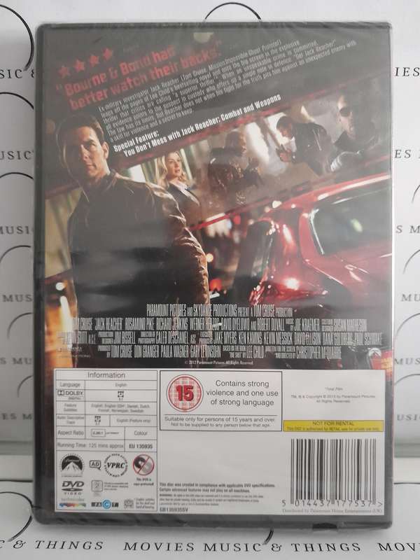 Jack Reacher - Tom Cruise (DVD) New