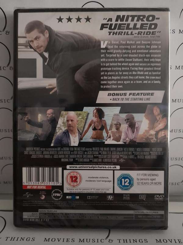 Fast & Furious 7 - Vin Diesel & Dwayne Johnson (DVD) New