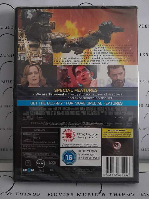 Chappie - Sharlto Copley (DVD) New