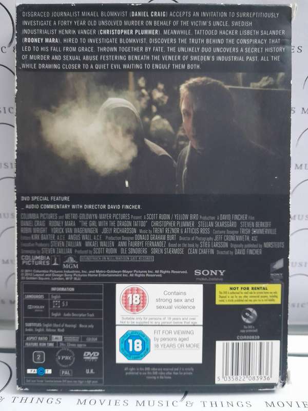 The Girl with the Dragon Tattoo - Daniel Craig (DVD)