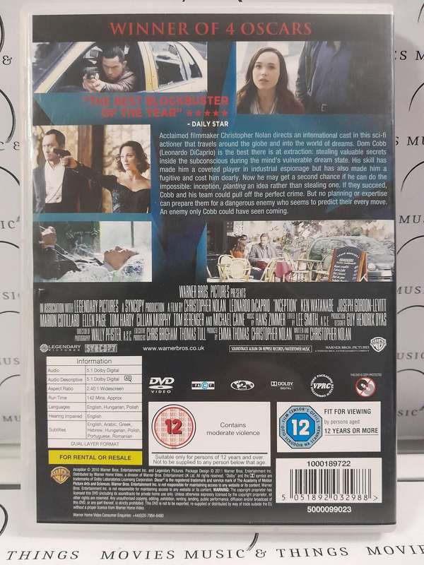 Inception - Leonardo Dicaprio (DVD)