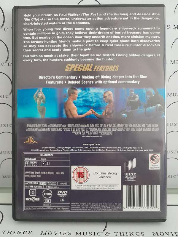 Into the Blue - Paul Walker & Jessica Alba (DVD)