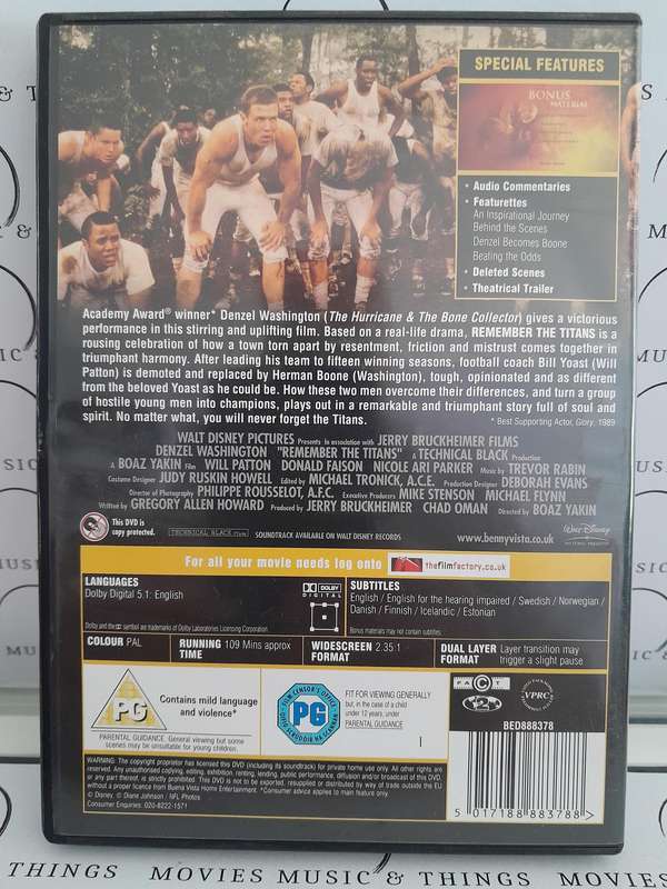 Remember the Titans - Denzel Washington (DVD)