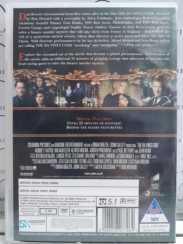 The Davinci Code - Tom Hanks (Double DVD)