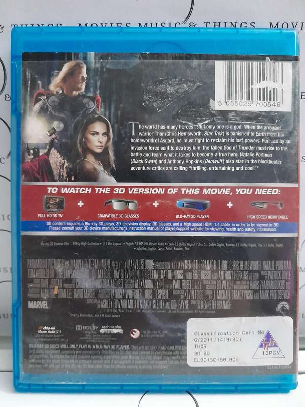 Thor Limited 3D Edition (Blu-ray Disc)