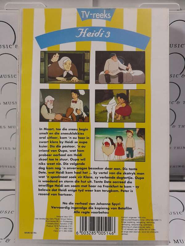 Heidi - Afrikaanse TV-Reeks (3xVHS)