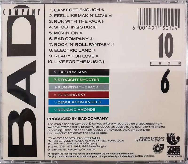Bad Company - 10 from 6 (CD)