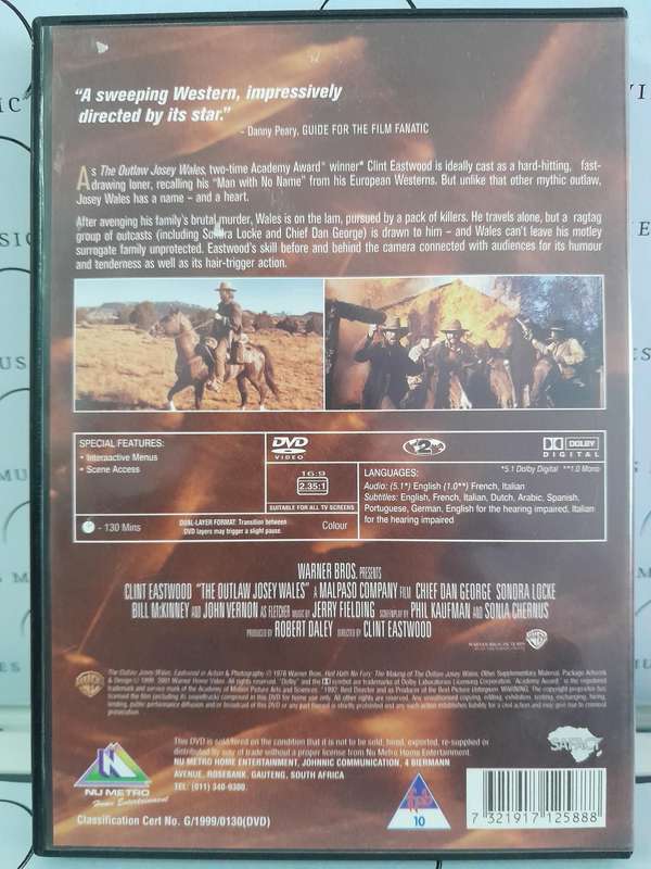 The Outlaw Josey Wales - Clint Eastwood (DVD)