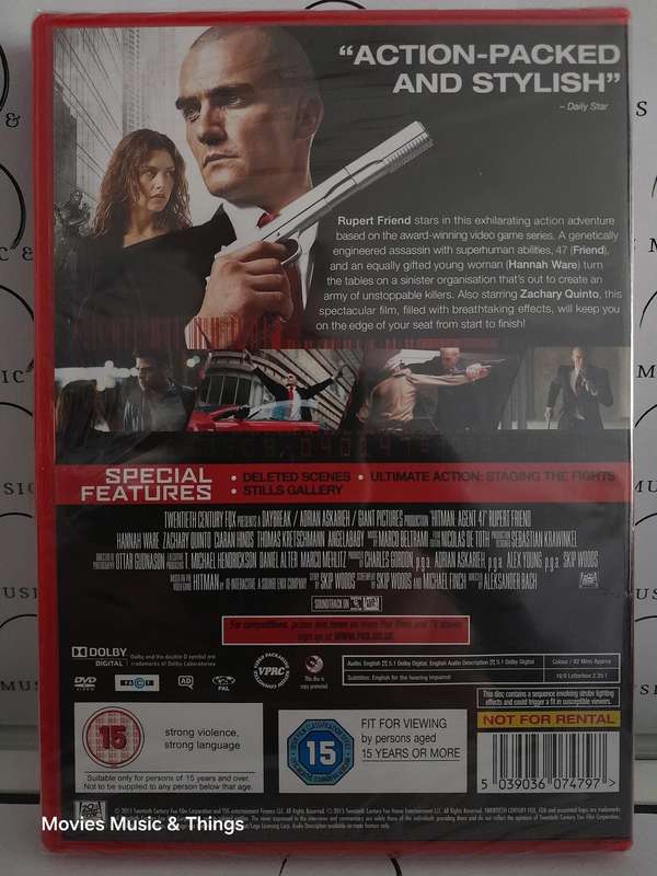 Hitman - Agent 47 (DVD) New