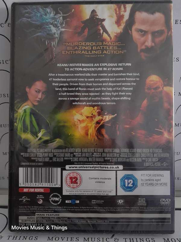 47 Ronin - Keanu Reeves (DVD) New