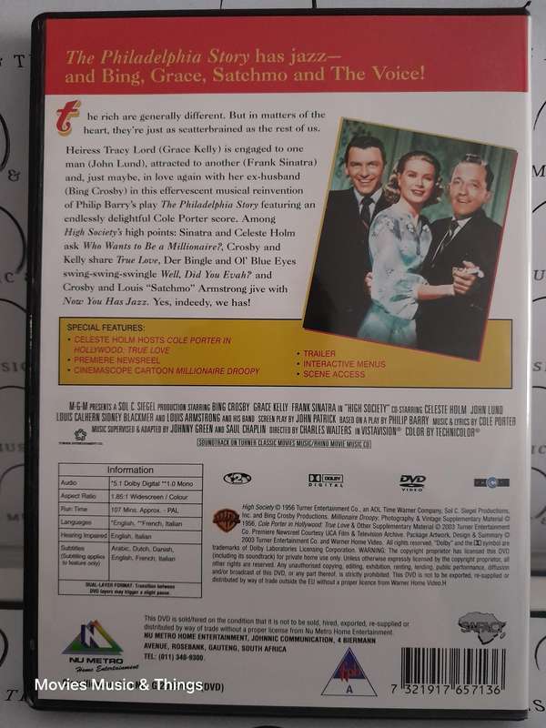 High Society - Bing Crosby & Grace Kelly (DVD)