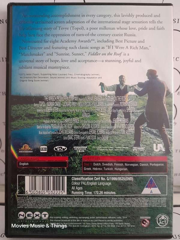 Fiddler on the Roof - (DVD)