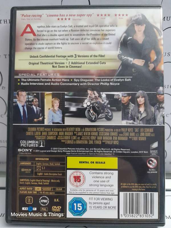 Salt - Angelina Jolie (DVD) Extended Edition