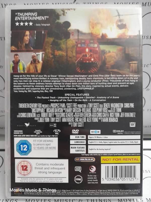 Unstoppable - Denzel Washington (DVD)