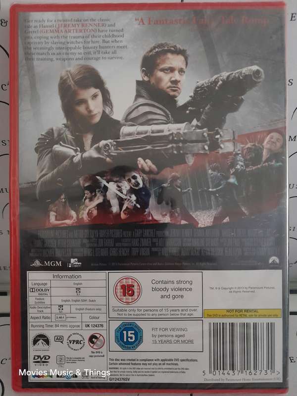 Hansel & Gretel Witch Hunters - Jeremy Renner (DVD) New