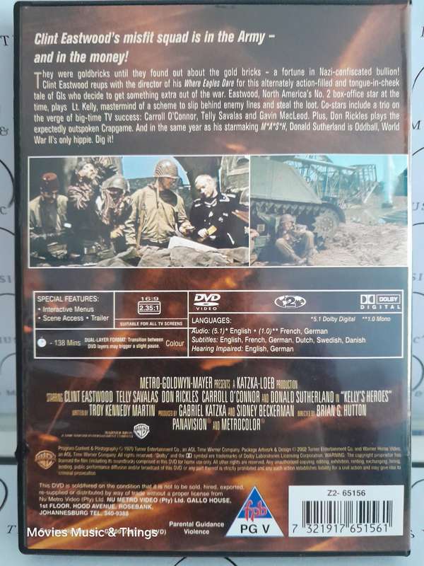 Kelly's Heroes - Clint Eastwood (DVD)