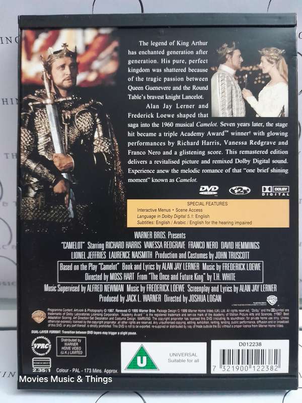 Camelot - Richard Harris & Vanessa Redgrave (DVD) Special Edition