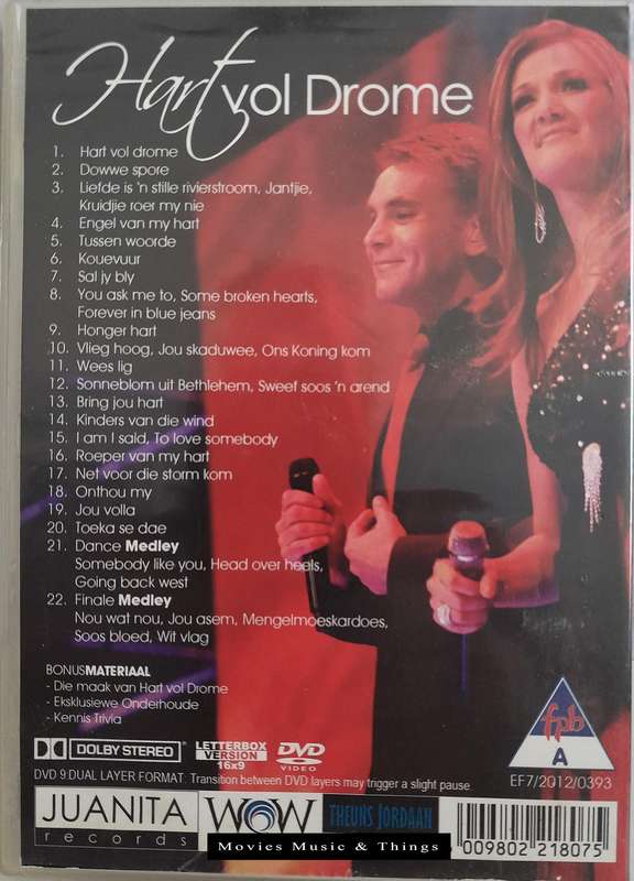 Hart vol Drome - Theuns Jordaan en Juanita Du Plessis (DVD)