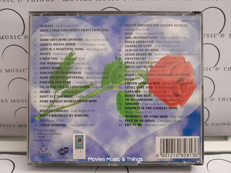 Magic Moments - 40 Original South African Love Songs (2xCD)