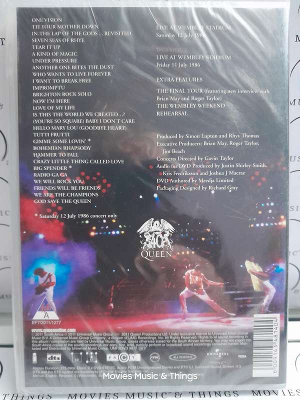 QUEEN - Live at Wembley Stadium - 25th Anniversary Edition (DVD) New