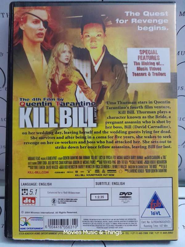 Kill Bill Vol. 1 - Uma Thurman (DVD)