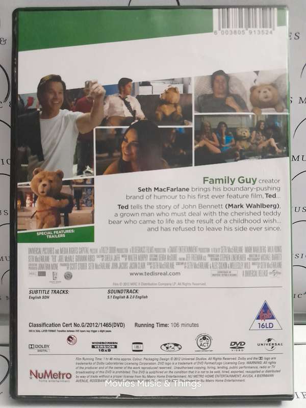 Ted - Mark Wahlberg & Seth Macfarlane (DVD)