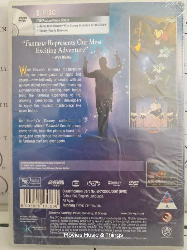 Fantasia - The Original Classic (DVD) New