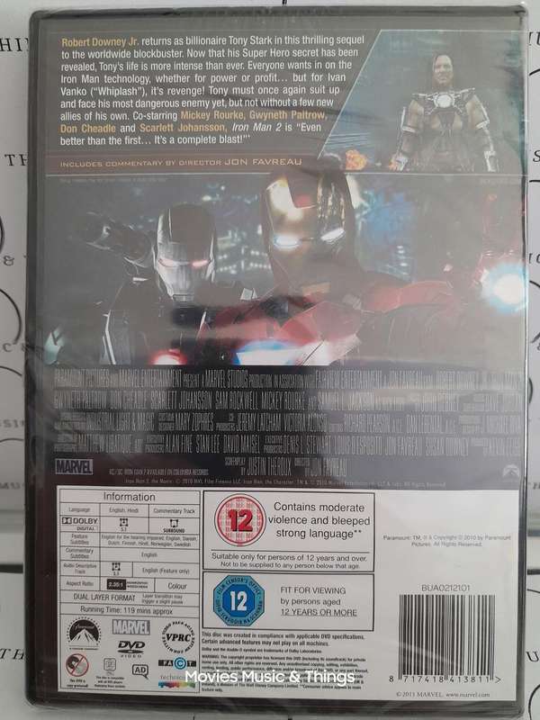 Iron Man 2 (DVD) New