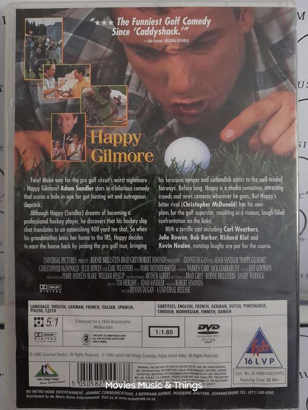 Happy Gilmore - Adam Sandler (DVD)