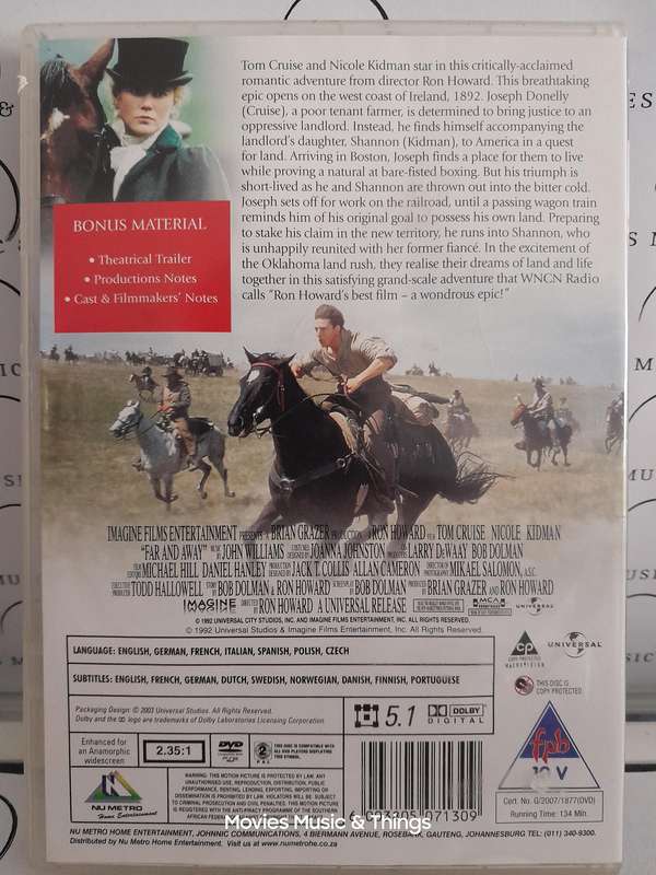 Far and Away - Tom Cruise (DVD)