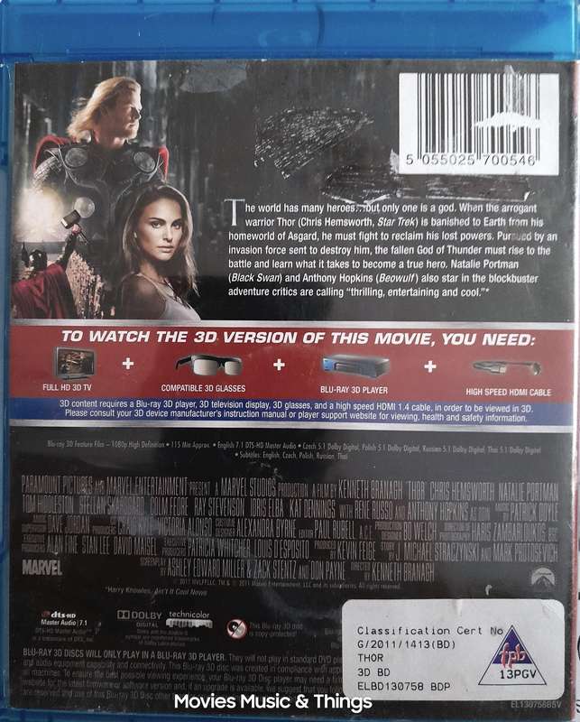 Thor - Chris Hemsworth (Blu-ray 3D)