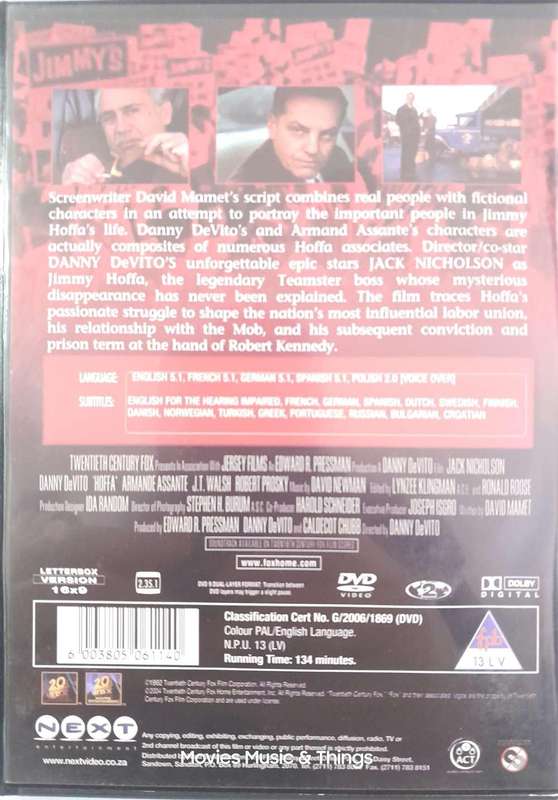 Hoffa - Jack Nicholson & Danny DeVitto (DVD)