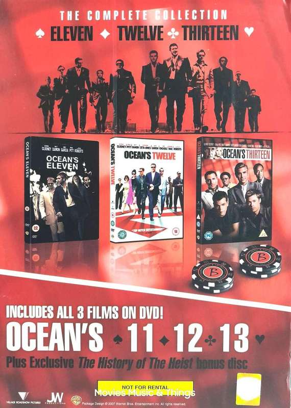 Ocean's Eleven, Twelve, Thirteen - The Complete Collection - George Clooney & Brad Pitt (DVD)