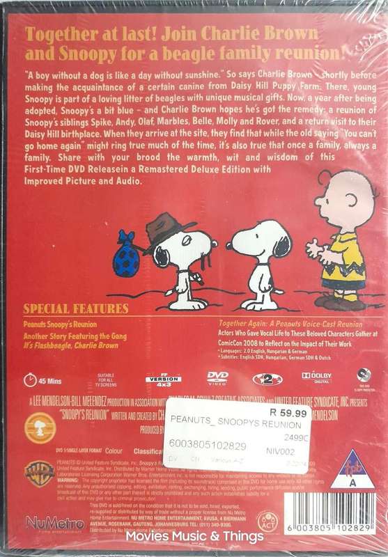 Snoopy's Reunion - Remastered Delux Edition (DVD) New