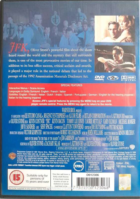 JFK - Kevin Costner - An Oliver Stone Film (DVD)