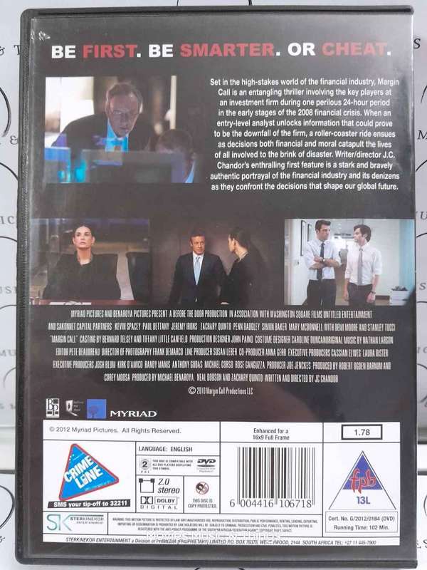 Margin Call - Kevin Spacey & Jeremy Irons (DVD)