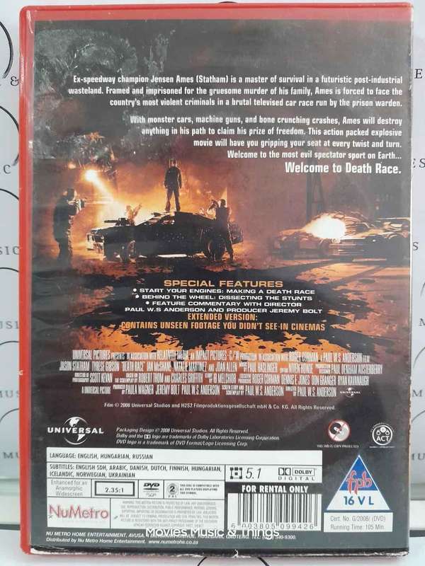 Death Race - Extended Version & Death Race 2 - Jason Statham and Luke Goss (DVD)