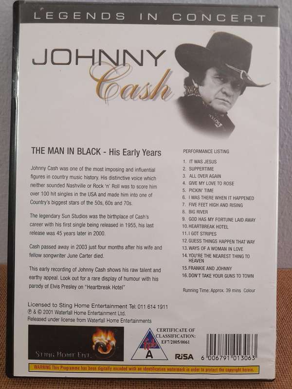 Johnny Cash - Man in Black Double CD & The Man in Black - His Early Years DVD (CD&DVD)