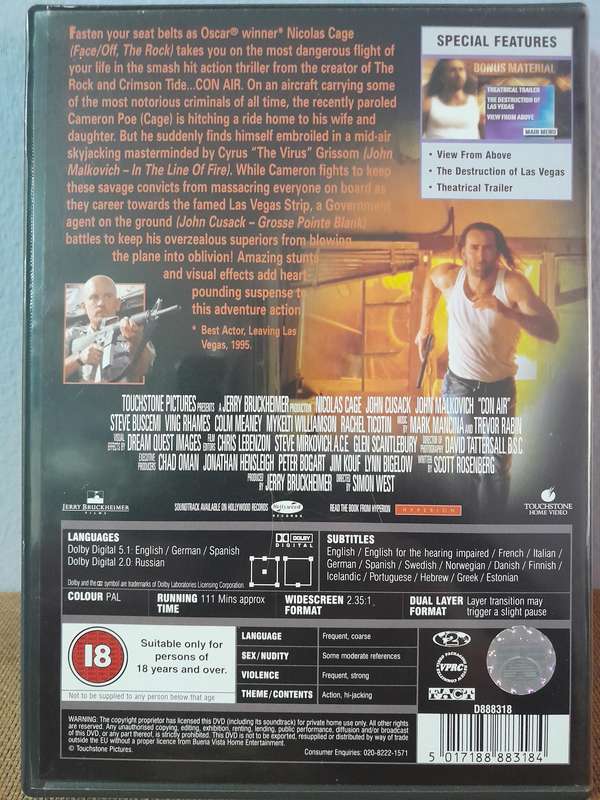Con Air - Nicolas Cage & John Malkovich (DVD)