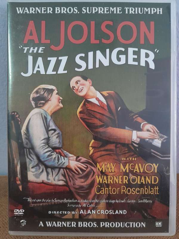 Al Jolson in The Jazz Singer (2xDVD) Silent Movie