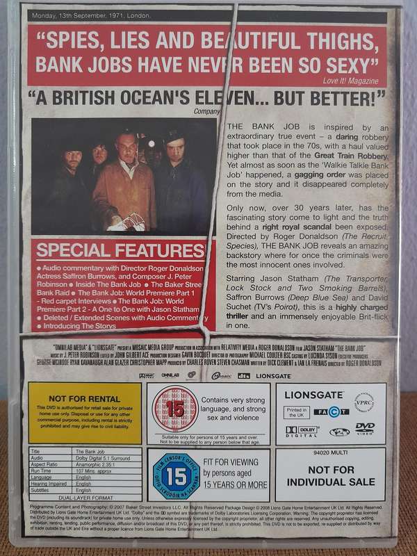 The Jason Statham Collection - 4 Feature Box Set (4xDVD)