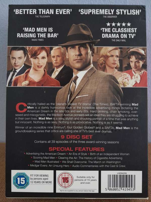 Mad Men - Season One, Two & Three - Jon Hamm (9xDVDs)