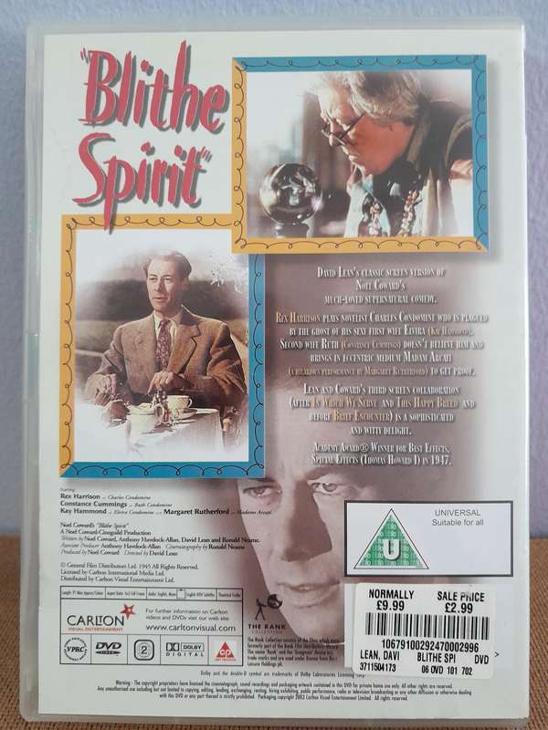 Blithe Spirit by David Lean - Rex Harrison (DVD)