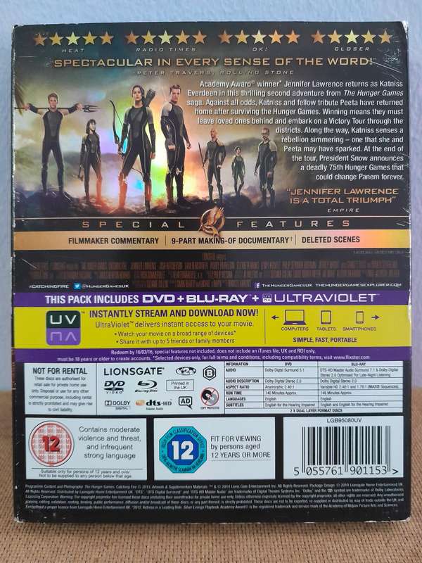 The Hunger Games - Catching Fire (Blu-ray Disc & DVD)